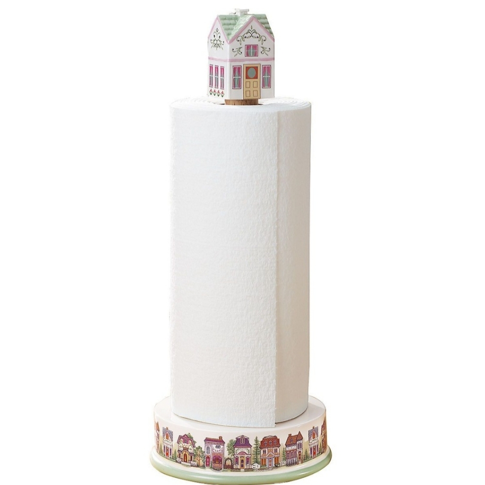 Lenox Vintage Village Paper towel holder New NO BOX see pics Highly Collectible.